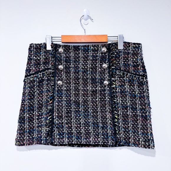 COLORI Blue & Purple Knit Mini Skirt - Picture 1 of 6